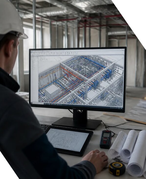 Создание BIM модели инженерных сетей для объектов в Братске